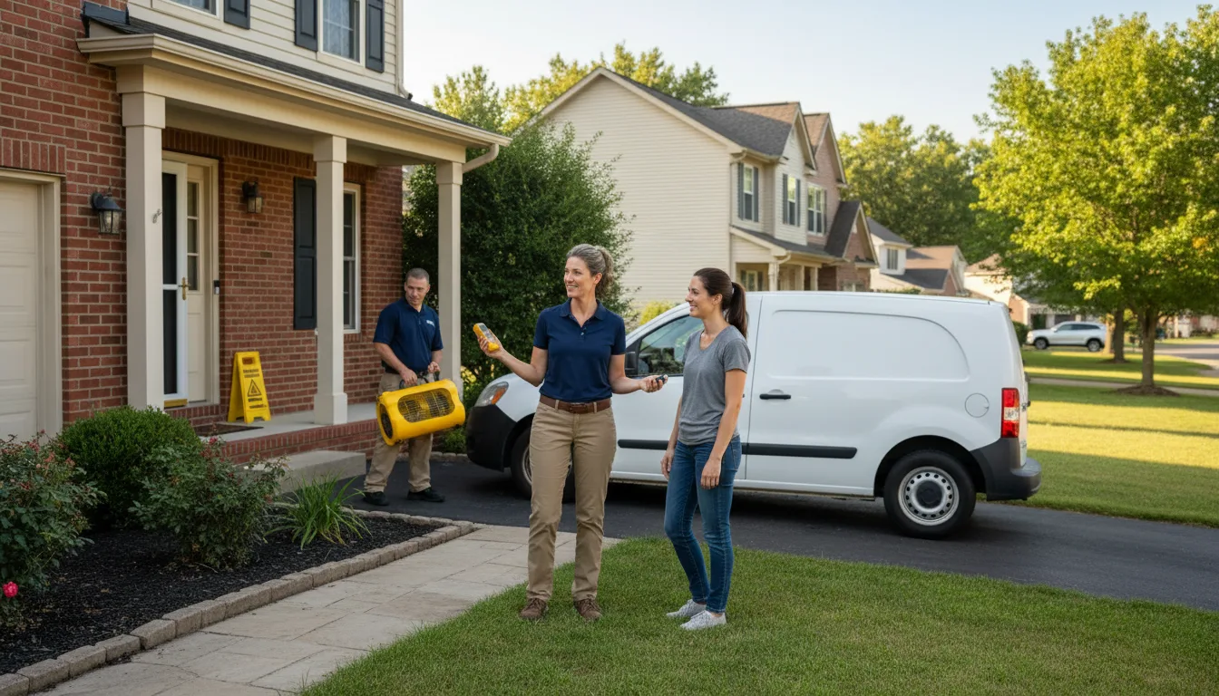 Residential water damage restoration in Watseka, IL